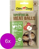 Gimdog Superfood Meat Balls 70 g - Hondensnacks - 6 x Kip&Appel&Quinoa