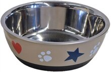LIEF! RVS ANTISLIP EETBAK VOOR HONDEN & KATTEN UNISEX - 12 CM