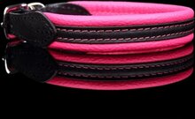 Dog's Companion Leren Halsband - 29 -33 cm x 16 mm - Soft/Duo - Roze