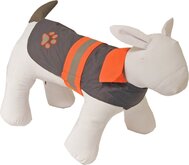 Regenjas hond grijs oranje met reflectie 35cm