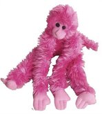 Slingeraap groot met geluid soft roze