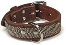 Leren halsband Tweedy - Bruin - 50 cm x 40 mm