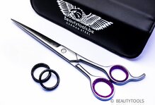 Professionele Duitse Trimschaar voor honden - Beautytools DogTrim Silver -- 8" Recht