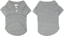 Polo shirt voor de hond in de kleur grijs - XXL ( rug lengte 39 cm, borst omvang 54 cm, nek omvang 36 cm )