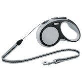 Flexi Rollijn New Comfort Koord S 5 m - Hondenriem - Grijs Tot12kg