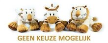 PLUCHE SAFARI TIJGER, ZEBRA OF LEEUW 23 CM