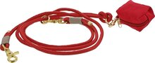 Hondenriem Nylon/Leather  'JAX' rood