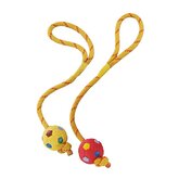 Dog toy bal en touw rubber