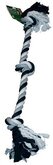 Floss-toy 3-knoop zwart/wit gigant