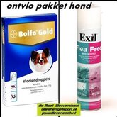 anti vlooien pakket voor de hond tot 4 kg - omgevingsspray + 4 pipetten bolfo gold hond 40