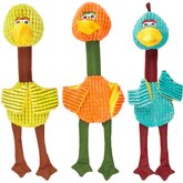 Flamingo vogel met vleugel - Hondenspeelgoed - 16 cm - Groen
