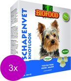 Biofood Mini Schapenvetbonbons met Knoflook - Hond - Voedingssupplement -  3 x 80 bonbons