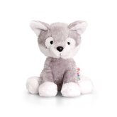 Zittende pluche husky honden knuffel 14cm