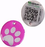 Penning Hondepoot Paars met QR-code