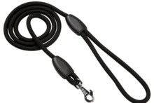 Adori Looplijn Nylon Rond Zwart - Hondenriem - 200X1.3 cm