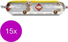 Rodi Worst 400 g - Hondensnacks - 15 x Kip&Kaas