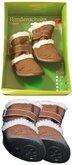 Hondenschoenen trendy bruin met bont _medium 9cm x 7cm