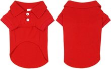 Polo shirt voor de hond in de kleur grijs - L ( rug lengte 33 cm, borst omvang 44 cm, nek omvang 30 cm )
