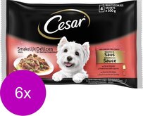 Cesar Pouch Multipack Smakelijk Vers - Hondenvoer - 6 x  4 x 100 g