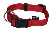 Martin sellier halsband voor hond basic nylon rood 16 mmx30-45 cm