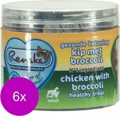 Renske Gezonde Beloning Hartjes 100 g - Hondensnacks - 6 x Kip&Broccoli