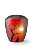 Honden urn hond bij maanlicht rood - aluminium