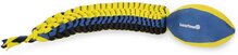 Beeztees Fetch Bal met staart - Hondenspeelgoed - Nylon - Blauw/Geel - 61x9x7,5 cm