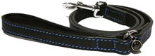 Luxury Leather Lijn Hond Leer Luxe Zwart - 1.9X100 CM