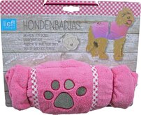 Lief! - Hondenbadjas Girls - L - 45-70cm