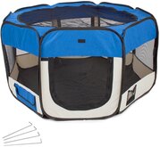 Opvouwbare puppyren puppytent Blauw - 400736