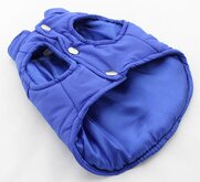 BODYWARMER BLAUW VOOR HONDEN - XXL ( rug lengte 42 cm, borst omvang 60 cm, nek omvang 40 cm )