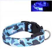 LED Halsband Camo BLAUW maat XL
