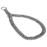 Adori Wurgketting Dubbele Kleine Schakel Chroom - Hondenhalsband - 45x0.2 cm