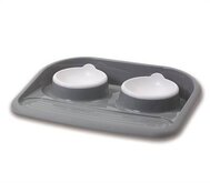 Savic butler voerbak en drinkbak met plateau en antislip voetjes 2x300 ml