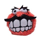 Rogz Fluffy Grinz Ball - Medium - Red