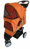Topmast Hondenbuggy Oranje met 3 Wielen