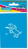 Hond met frisbee, autosticker