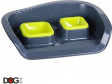 Voer & Drinkbak met Plateau, Lime