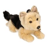 Beige Duitse herder knuffel 26 cm