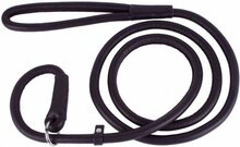 Collar Soft - Leren rondgenaaide sliplijn - 135 cm - Zwart - Maat L