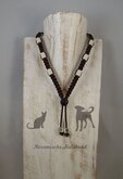 Keramische Halsband (dé natuurlijke teken bestrijding) walnut maat S