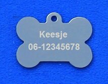 CombiCraft Penning / Hondenpenning Bot Metallic Blauw - Medium