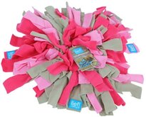 Lief! Snuffelmat Fleece - Roze/Taupe - 20 x 20 cm