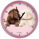 Roze hondenklok Labrador puppies