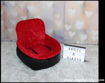 Autostoel voor honden Cosy car comfort Angel & Gladys Zwart-Rood 55x45x25/50cm