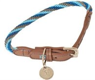 Lief! halsband voor hond boys blauw / bruin 37x0,8 cm