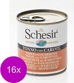 Schesir Hond Blik Gelei 285 g - Hondenvoer - 16 x Tonijn&Wortel