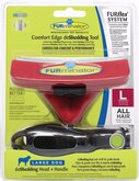 Furminator Furflex Dog Deshedding Tool Inclusief Handvat - Hondenvachtkam - 14x4x17.5 cm Rood Alle Haartype Large