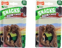 Nylabone gezonde harde snack med bison 2st per 2 verpakkingen