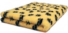 Vetbed Geel Met Zwarte Voetprint Latex Anti-Slip 150x100cm